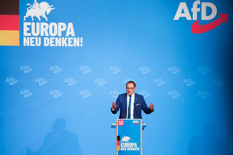 Rocked by spy scandal, Germany’s far-right reprises old
themes at campaign launch