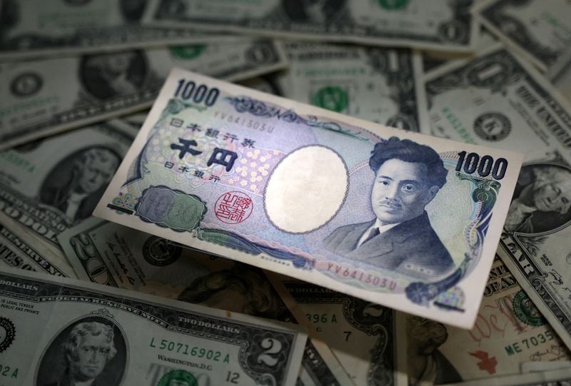 Dollar strengthens versus yen as BOJ strikes cautious stance
on rate hikes