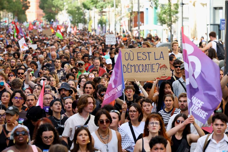 Thousands protest in France against Macron’s choice of prime
minister