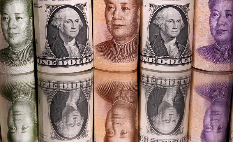Dollar up against yen and euro on receding US-China trade
tensions